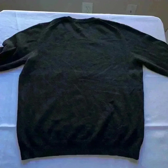 Thirty-Five Kent 100% Cashmere Sweater Mens Large Black V-Neck Pullover Soft - Picture 4 of 8